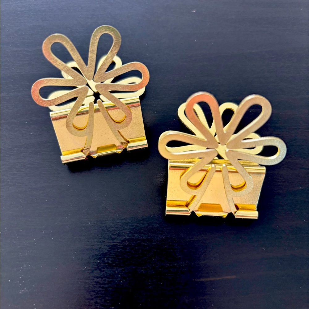 Erin Condren gold large binder clips